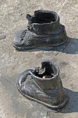 Shoes on the Danube memorial in Budapest