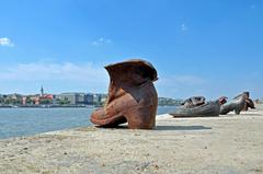 Shoes on the Danube memorial in Budapest, Hungary