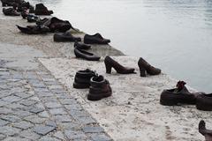 Shoes on the Danube Bank memorial in Budapest