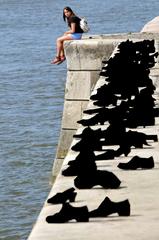 Holocaust memorial Shoes on the Danube