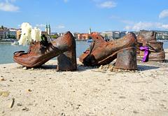 Shoes on the Danube memorial in Budapest