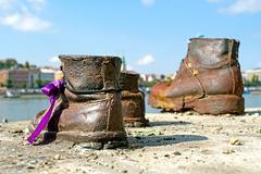 Shoes on the Danube memorial in Budapest