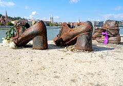 Shoes on the Danube Memorial in Budapest