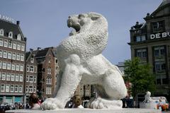 Statue of a lion in Amsterdam