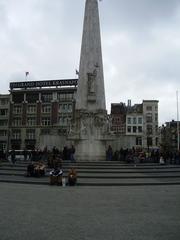 Dam Square in Amsterdam with Royal Palace and National Monument