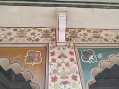 Bright paintings in the Amer Fort