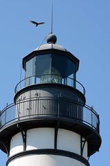 Amelia Island Lighthouse and surrounding building in Florida