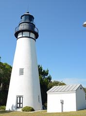 Amelia Island Lighthouse and building in Florida, US