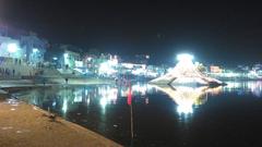 night view of Ana Sagar Lake