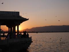 Ana Sagar pavilion at sunset