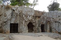 Socrates' prison on Philopappos Hill in Athens