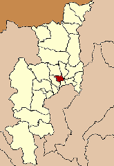 Map of Mueang Chiang Mai district in Chiang Mai province