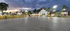 Illuminated Anna Memorial in Chennai