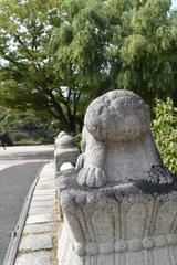 Haetae statue on a bridge at Changdeokgung Palace