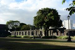 Open air theater at Fort Santiago with ruins of Spanish military barracks