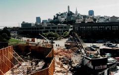 Aquarium of the Bay under construction