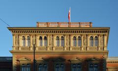 Murals above the entrance of the Museum of Applied Arts, Vienna