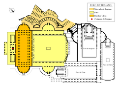 Plan of Trajan's Forum in Rome