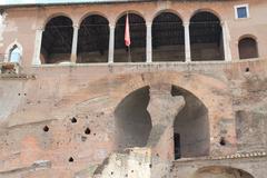 Forum Romanum in Rome with ruins and ancient columns