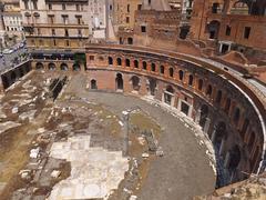 View from Markets of Trajan over Exedra of Trajan's Forum