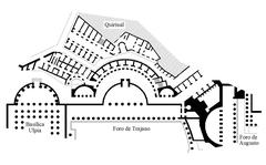 Plane of Trajan's Market, approximate plan