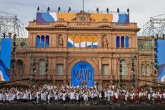 Cristina Fernández de Kirchner speaks to Argentinians at Casa Rosada