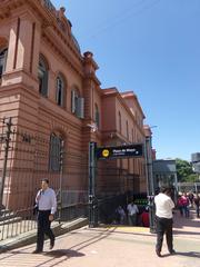 Entrance to Plaza de Mayo with Casa Rosada in the background