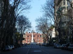 Avenida de Mayo with view to Plaza de Mayo and Casa de Gobierno in Buenos Aires