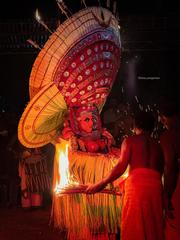 Theyyam performer at Kulappuram, Kannur