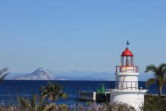 Small lighthouse at the Mediterranean Park in Ceuta