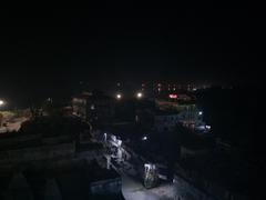 night view of Assi Ghat in Banaras