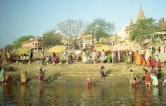 Ganges river in Varanasi with Assi Ghat