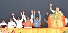 Prime Minister Narendra Modi addressing crowd at Assi Ghat, Varanasi