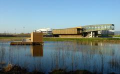 Ataria Interpretation Centre and observation boardwalk in the Salburua wetlands