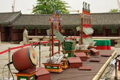 traditional Korean musical instruments at Gyeongbokgung Palace