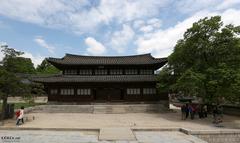 Seoul after April showers at Deoksugung Palace on April 30, 2014