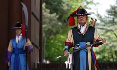 Seoul Deoksugung Palace after April showers