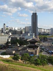 Dongdaemun Gate, a cultural heritage monument in Seoul, South Korea