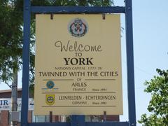 Welcome sign in York, Pennsylvania