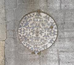 manhole cover in Arles, Provence