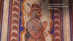 Detail of a fresco depicting a Sikh warrior from Asthan Baba Bikram Singh Bedi, Amritsar