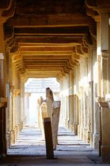 Perspective view of tombs lining up in Bada Bagh, Jaisalmer