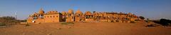 Bada Bagh Panorama cenotaphs near Jaisalmer, Rajasthan, India