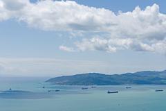 view of Punta Carnero from Spur Battery Road in Gibraltar