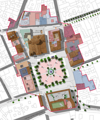 Map of cultural heritage area around Church of Nuestra Señora de la Palma in Algeciras