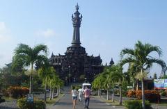 Aerial view of Denpasar City in Bali, Indonesia