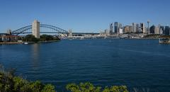 view from lookout at Balls Head Reserve