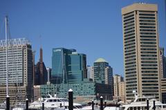 Downtown Baltimore Inner Harbor skyline view