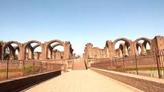 Barah Kaman ruins with raised concentric arches in Vijayapura India