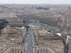 Castel Sant'Angelo seen from St. Peter's Basilica dome